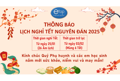 LỊCH NGHỈ TẾT NGUYÊN ĐÁN 2025